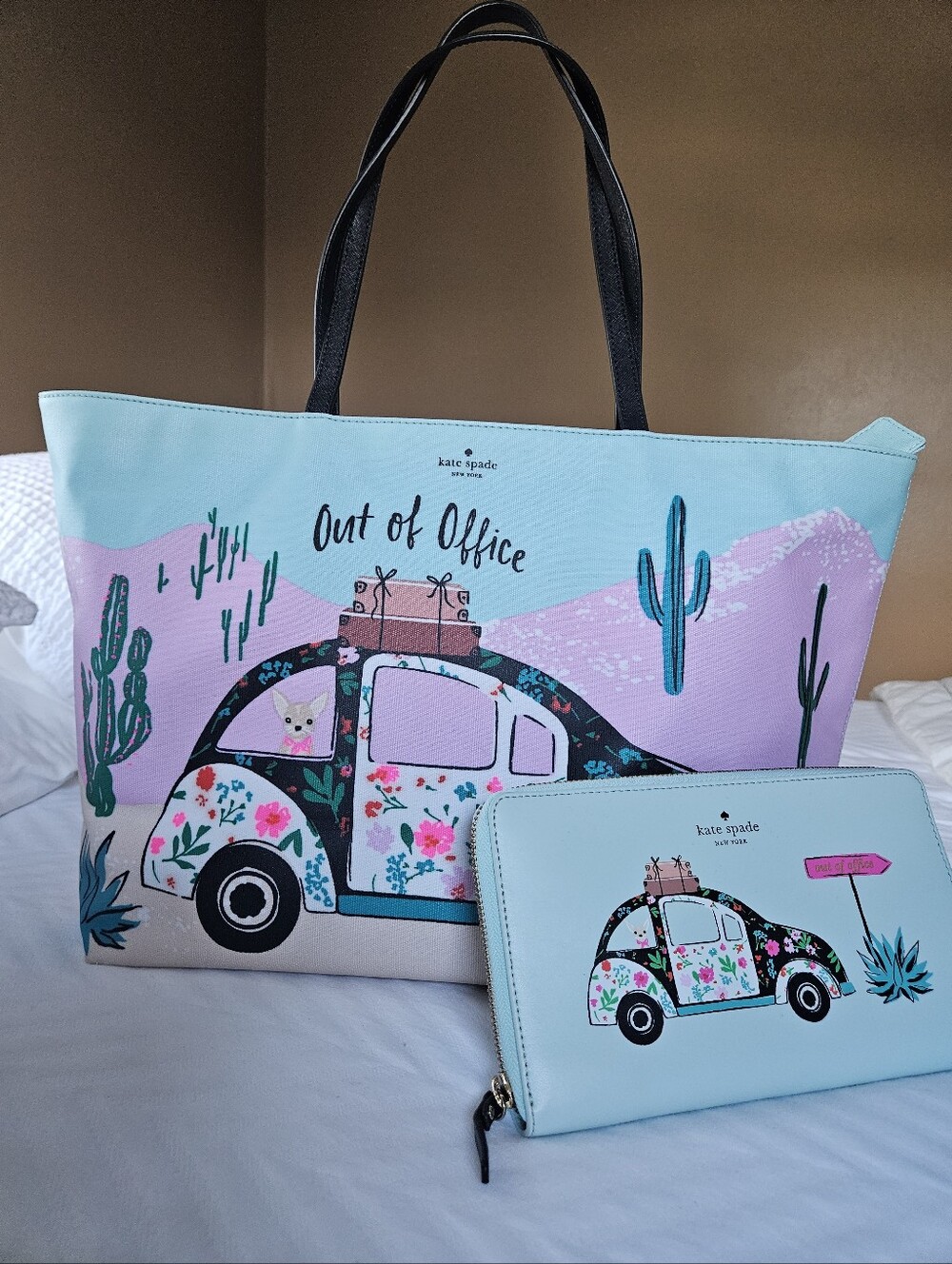 KATE SPADE “OUT OF OFFICE” TOTE + WALLET SET ✨🌵